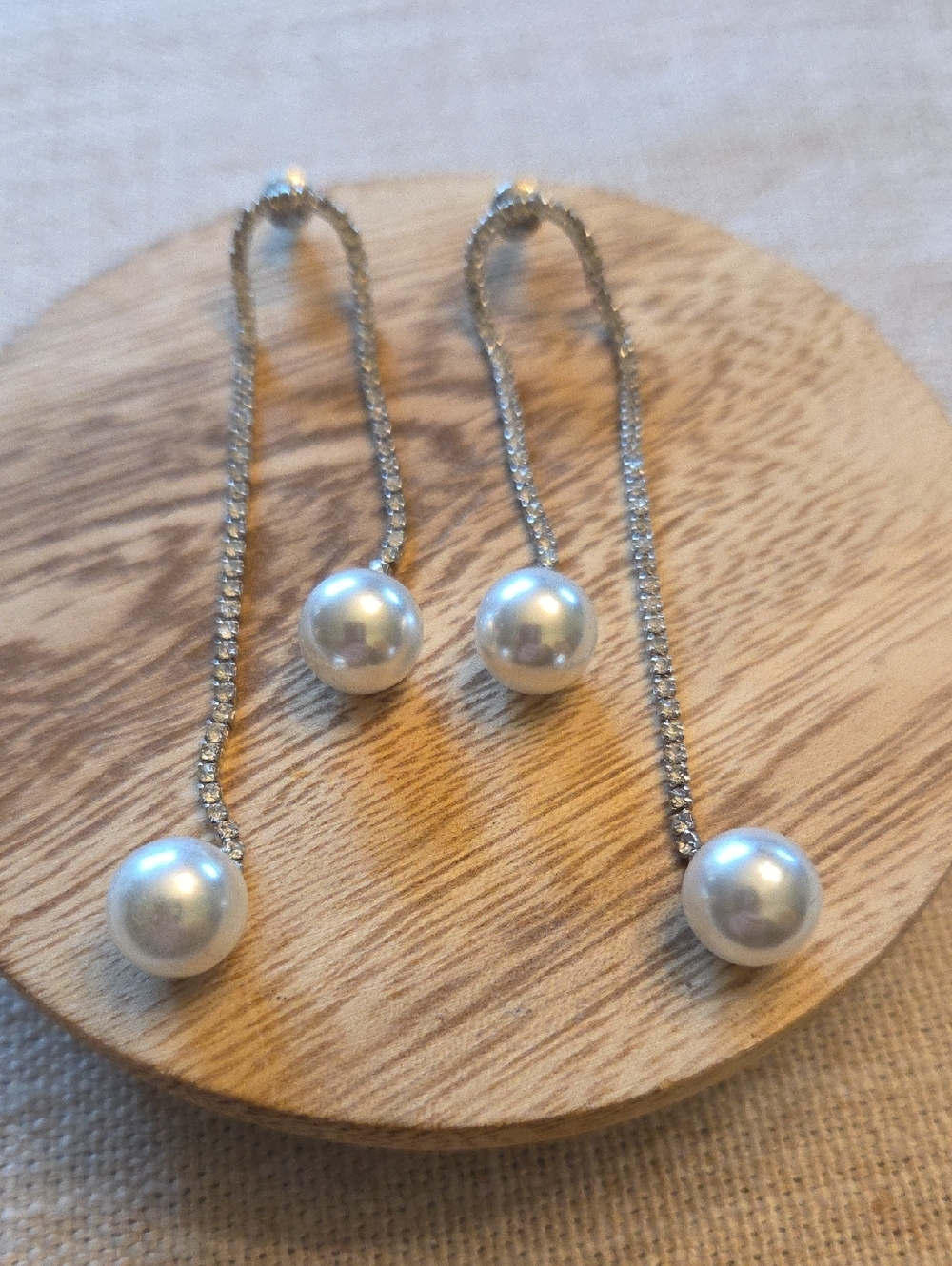 Silver Pearl Drop Earrings - Classic Pearl Dangle